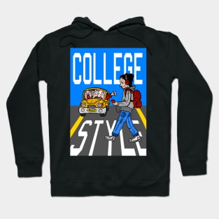 college style. broke school students fear no death. Hoodie